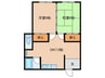メゾン丸町 2DKの間取り