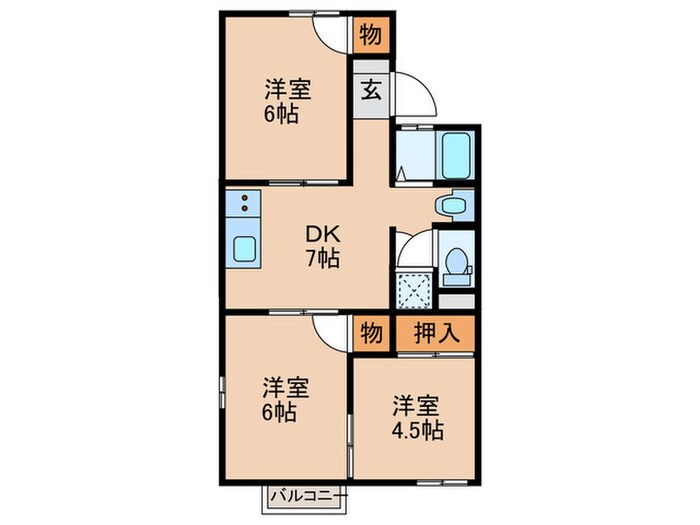 間取り図 西二島ハイツ