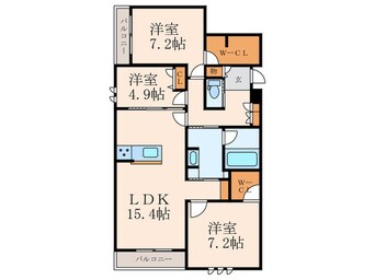 間取図 シャーメゾンステ－ジ青葉