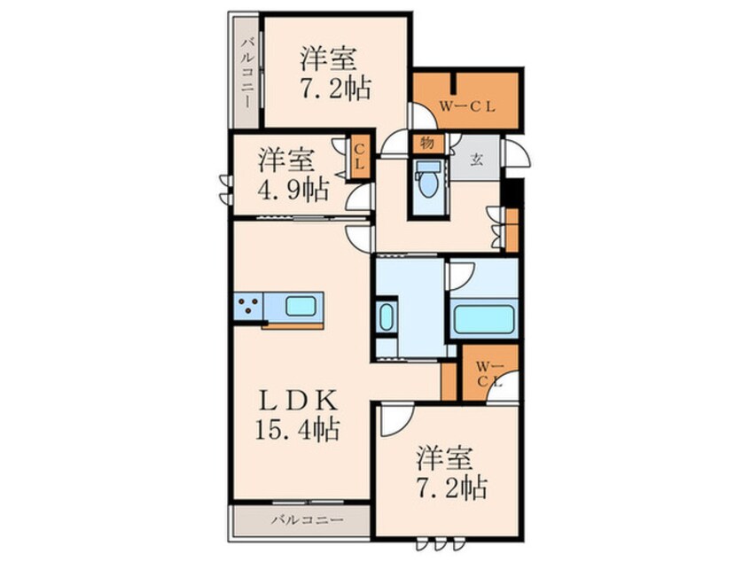 間取図 シャーメゾンステ－ジ青葉