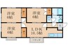 寿ハイツ 3LDKの間取り