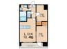 Modern Palazzo 県庁口 2LDKの間取り