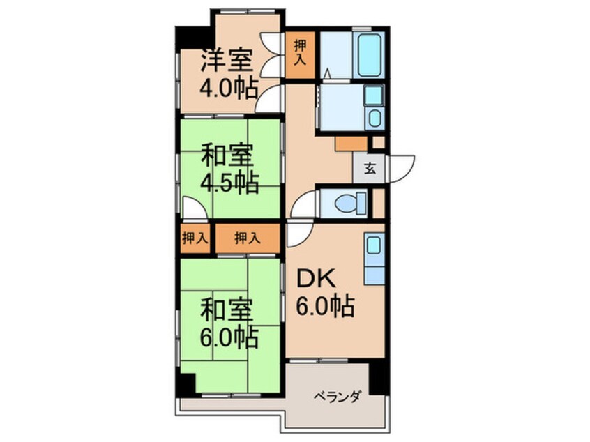 間取図 ホワイトシャト－