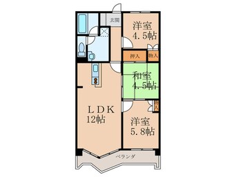 間取図 パラシオ高塔