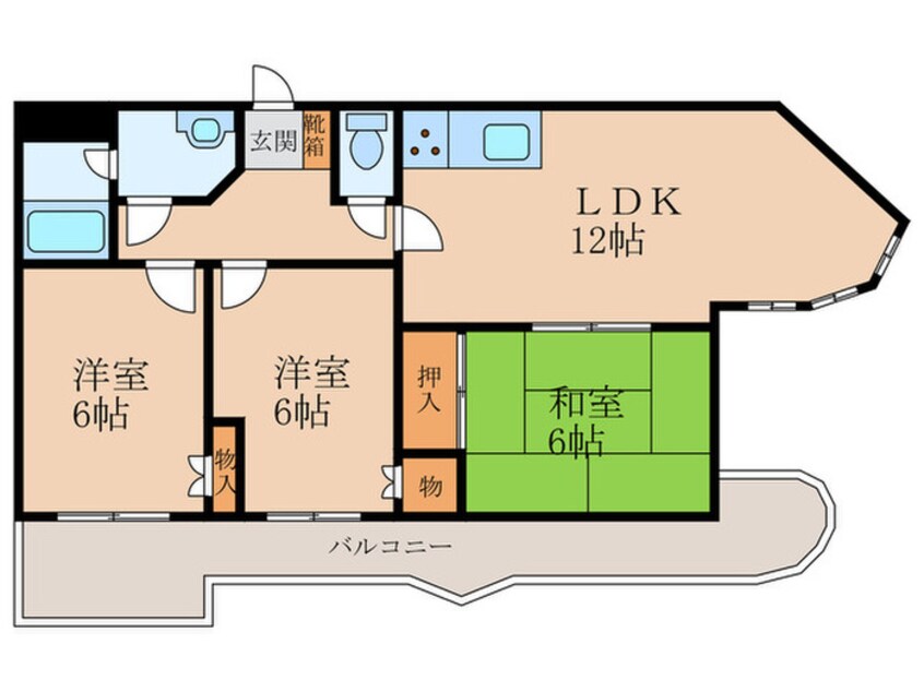 間取図 パラシオ高塔