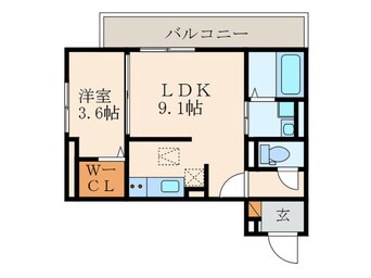 間取図 トレス城野弐番館