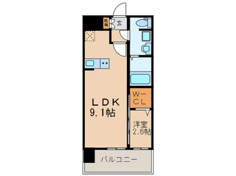 間取図 ｸﾞﾗﾝﾌｫｰﾚ博多駅東ﾌﾟﾚﾐｱ（1303）
