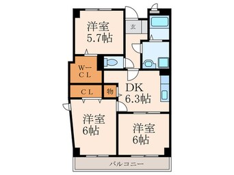 間取図 フォンテーヌ徳力