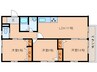 グランチェスタ鴨生田Ⅲ 3LDKの間取り