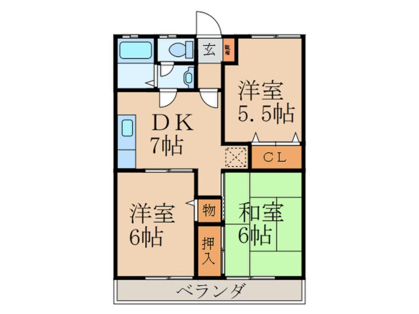 間取図 パインツリ－Ｔ＆ＹＣ棟