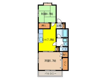 間取図 ロ－ズィット那珂川