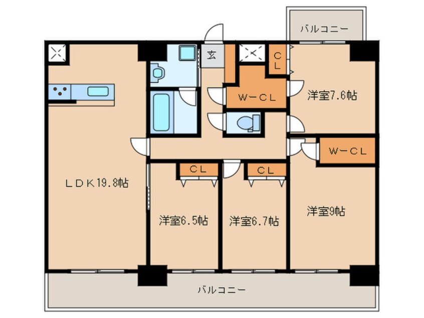 間取図 MODERN PALAZZO 大名