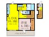 ブラン惣利 1LDKの間取り