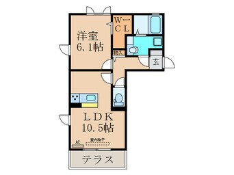 間取図 ディールーム後藤寺C棟