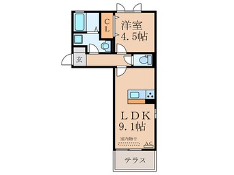 間取図 ディールーム後藤寺C棟