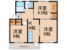高峰コーポ 3Kの間取り