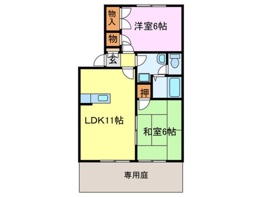 間取図 ＣＯＲＡＺＯＮ井尻Ａ