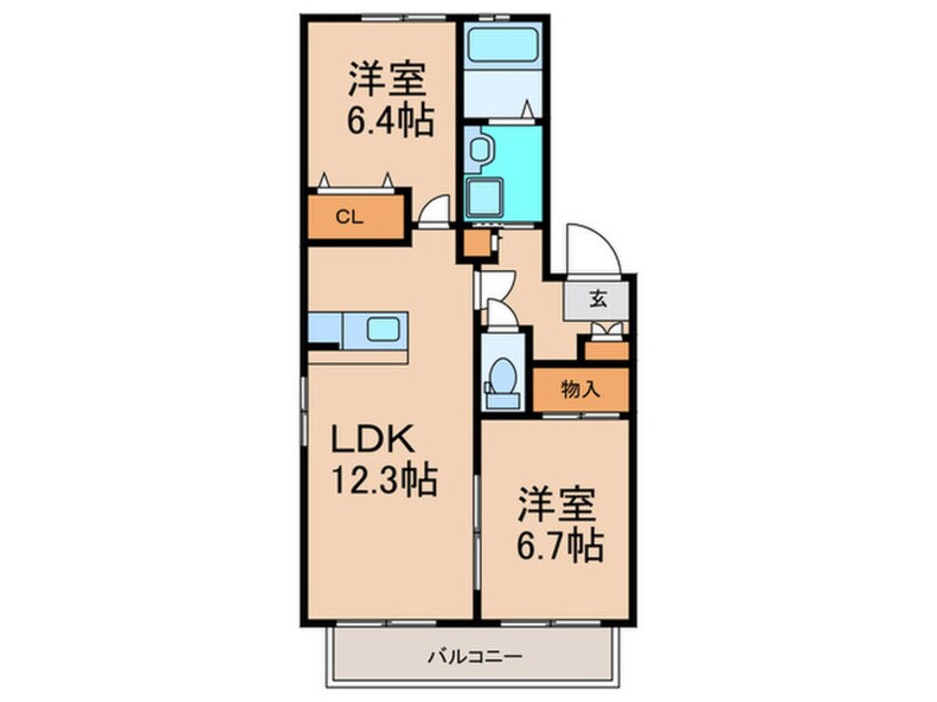 間取図 ファルコン篠栗Ａ棟