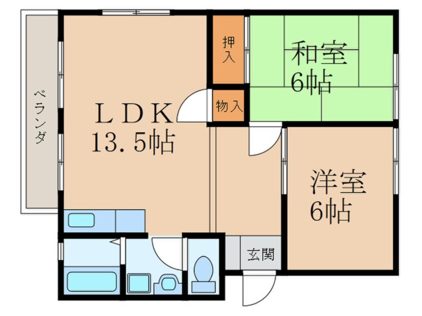 間取図 サクセス葛原Ｂ棟