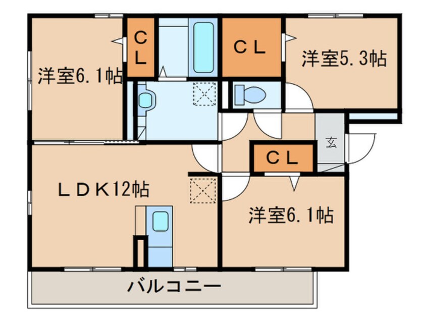 間取図 ホワイトパレス藤ノ元