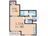 リテラ平尾東 1LDKの間取り