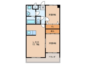 間取図 エクセレント合川　I