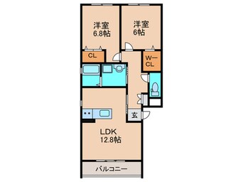 間取図 ルネス本城学研台　Ⅱ