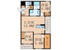 コ－トハウス行橋 3LDKの間取り