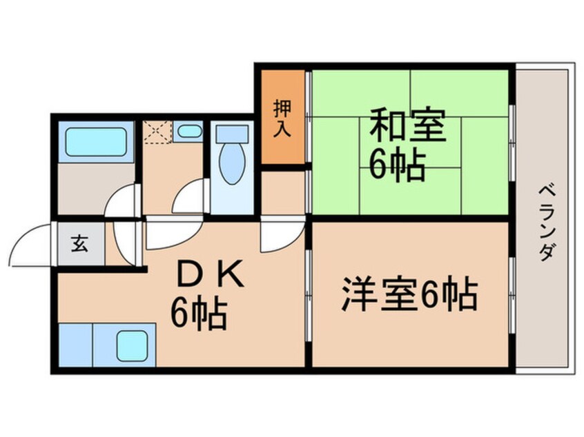 間取図 シャトー沖台