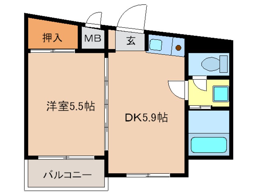 間取図 エスポワール姪浜