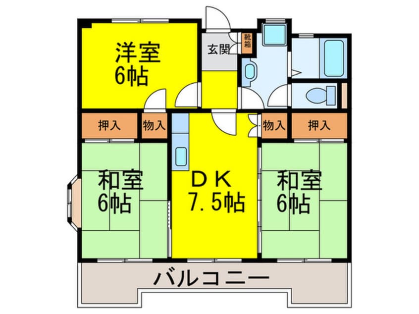 間取図 ＢＯＮ　Ｔｏｕｒ那珂川
