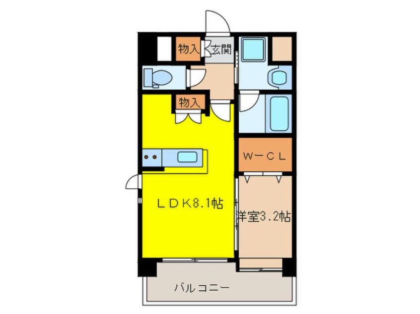 間取図 ネストピア大橋駅前(1103)