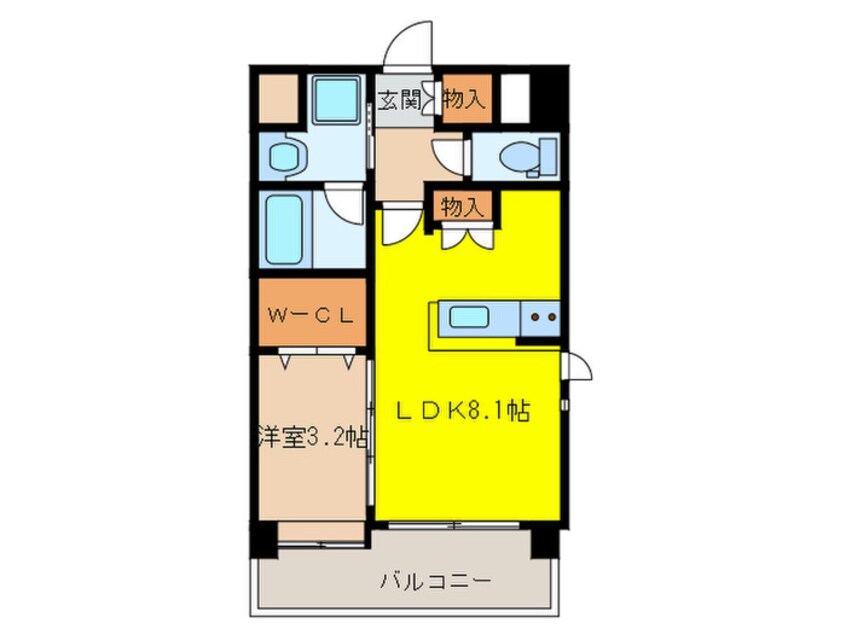 間取図 ネストピア大橋駅前(1201)