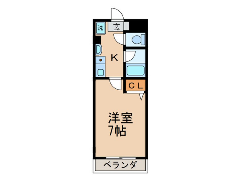 間取図 ロイヤルコート産業医大前