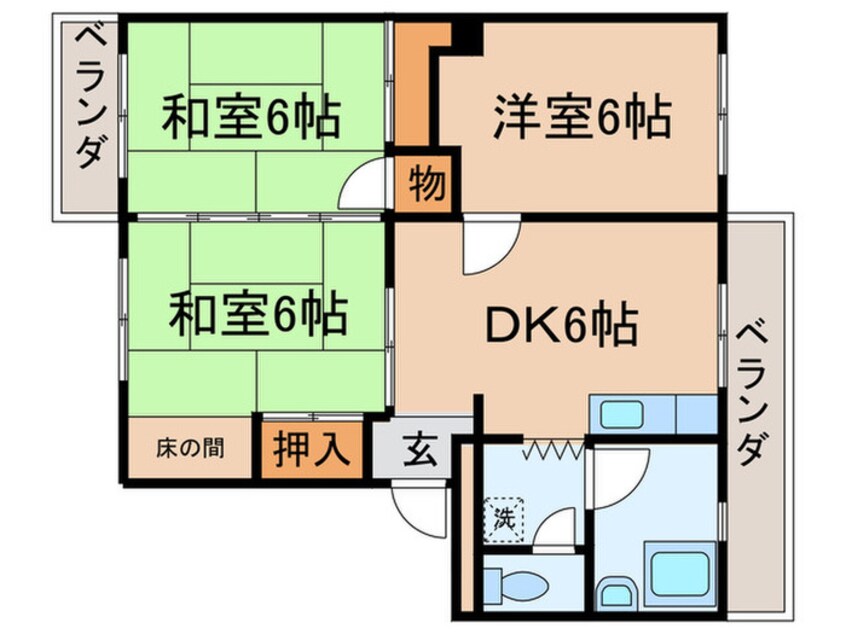 間取図 ピアコート陣原