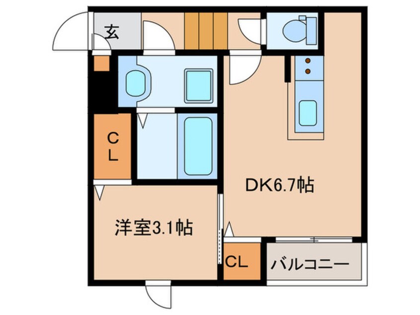 間取図 エクシア福大駅前Ａ