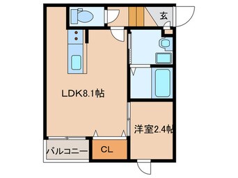 間取図 エクシア福大駅前Ｂ