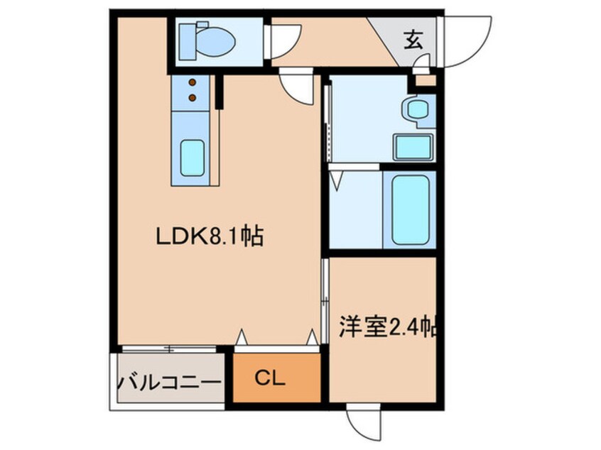 間取図 エクシア福大駅前Ｂ