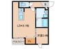 エクシア福大駅前Ｂ 1LDKの間取り