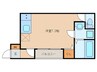 THE　CUBE　HAKOZAKI 1Rの間取り