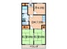 シャトレ青山Ｂ 3DKの間取り