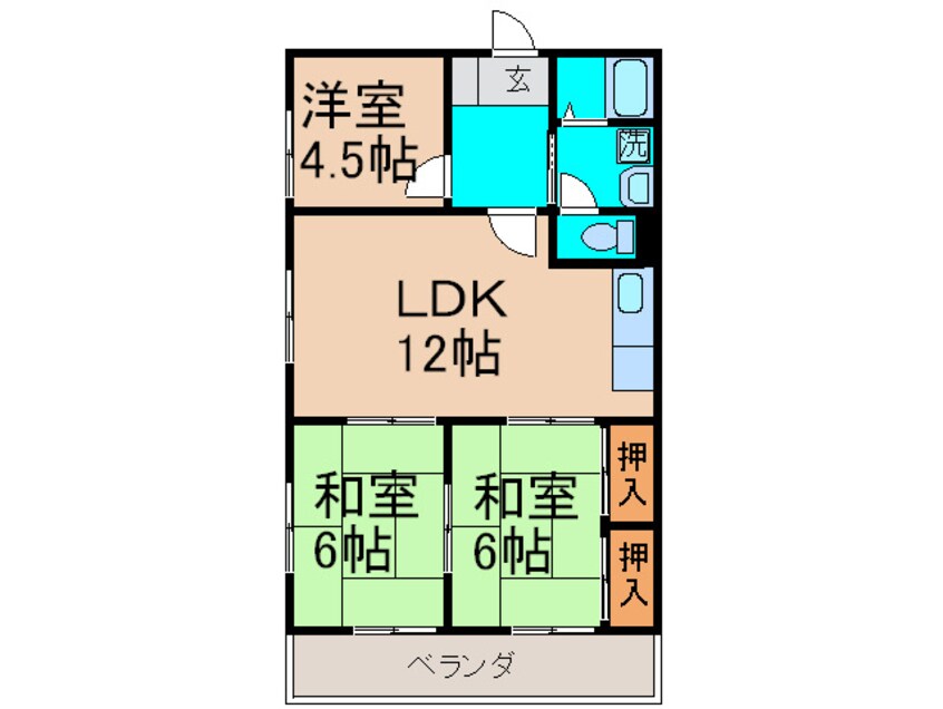 間取図 シャトレ青山Ｂ