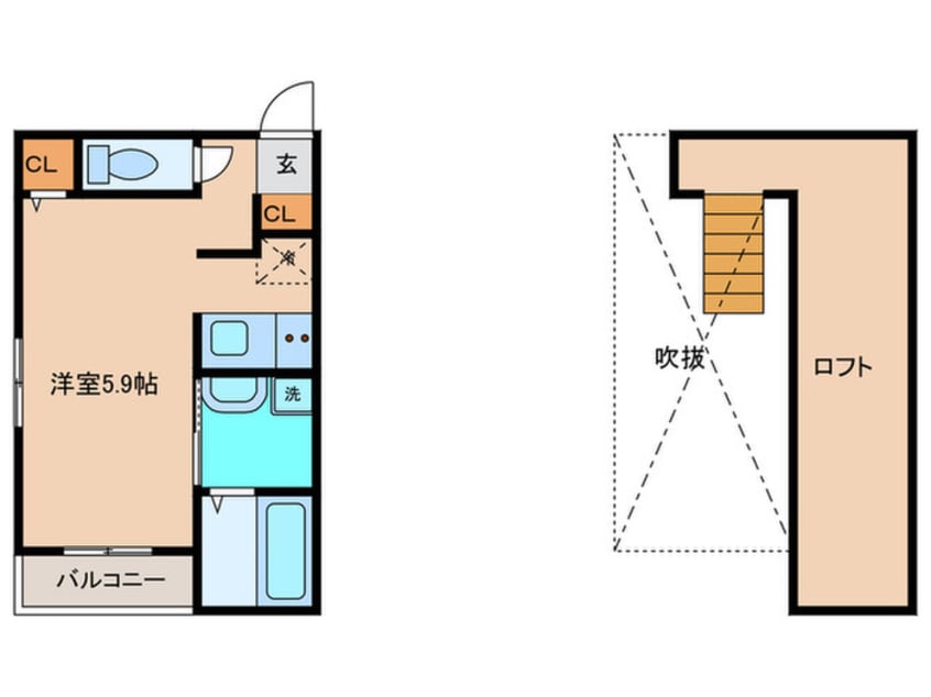 間取図 カ－サフェリ－チェ和白