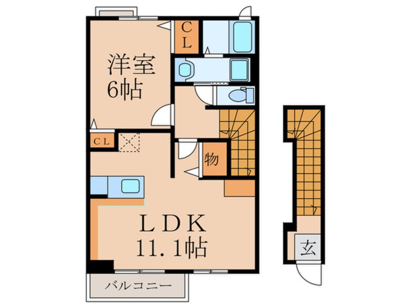 間取図 アーサースカイ川島B