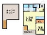 GrandticAndiamo高宮 1LDKの間取り