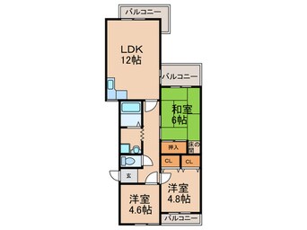 間取図 リヴィエール本城Ａ棟（３０２）