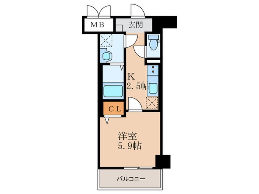 間取図 ムーンリバーJR久留米駅前