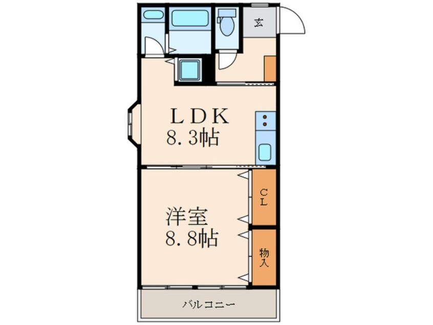 間取図 ルーブル片野