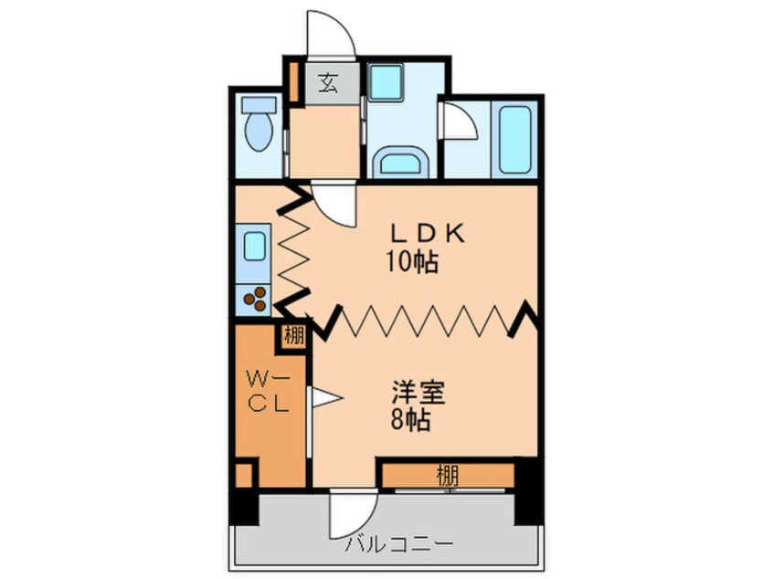 間取図 ｽﾃｲﾂ天神東Ⅱ（904）