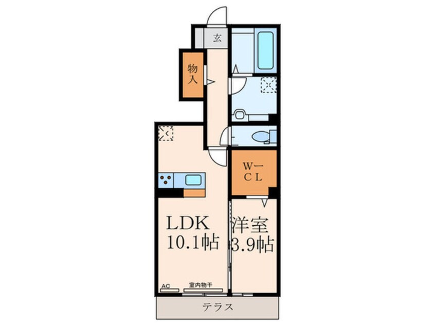 間取図 パープルシャイン蒲生